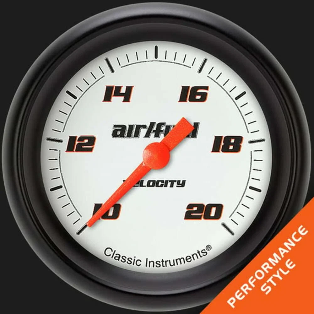 Velocity White 2 5_8_ Air Fuel Ratio Gauge VS394WBPF